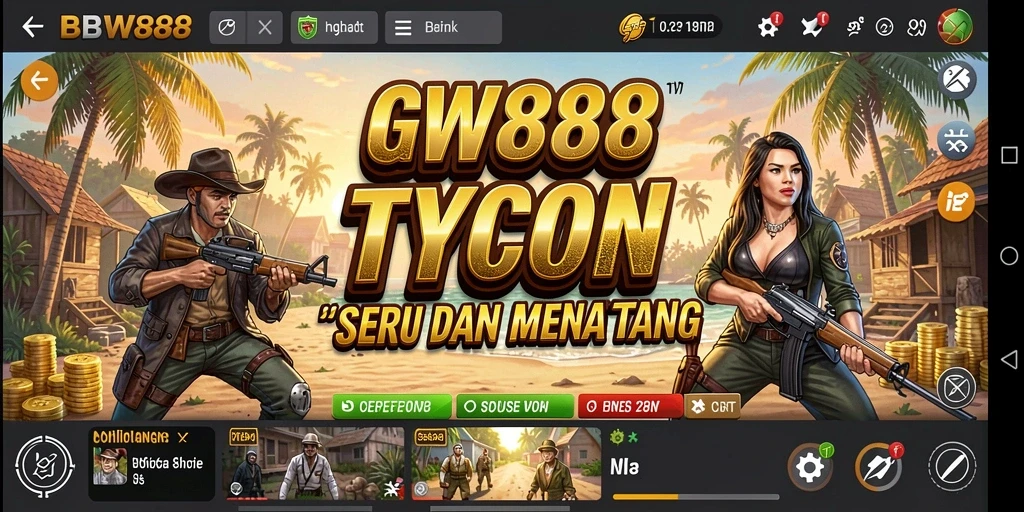 A tela de jogo do BW888 é atraente e interativa.